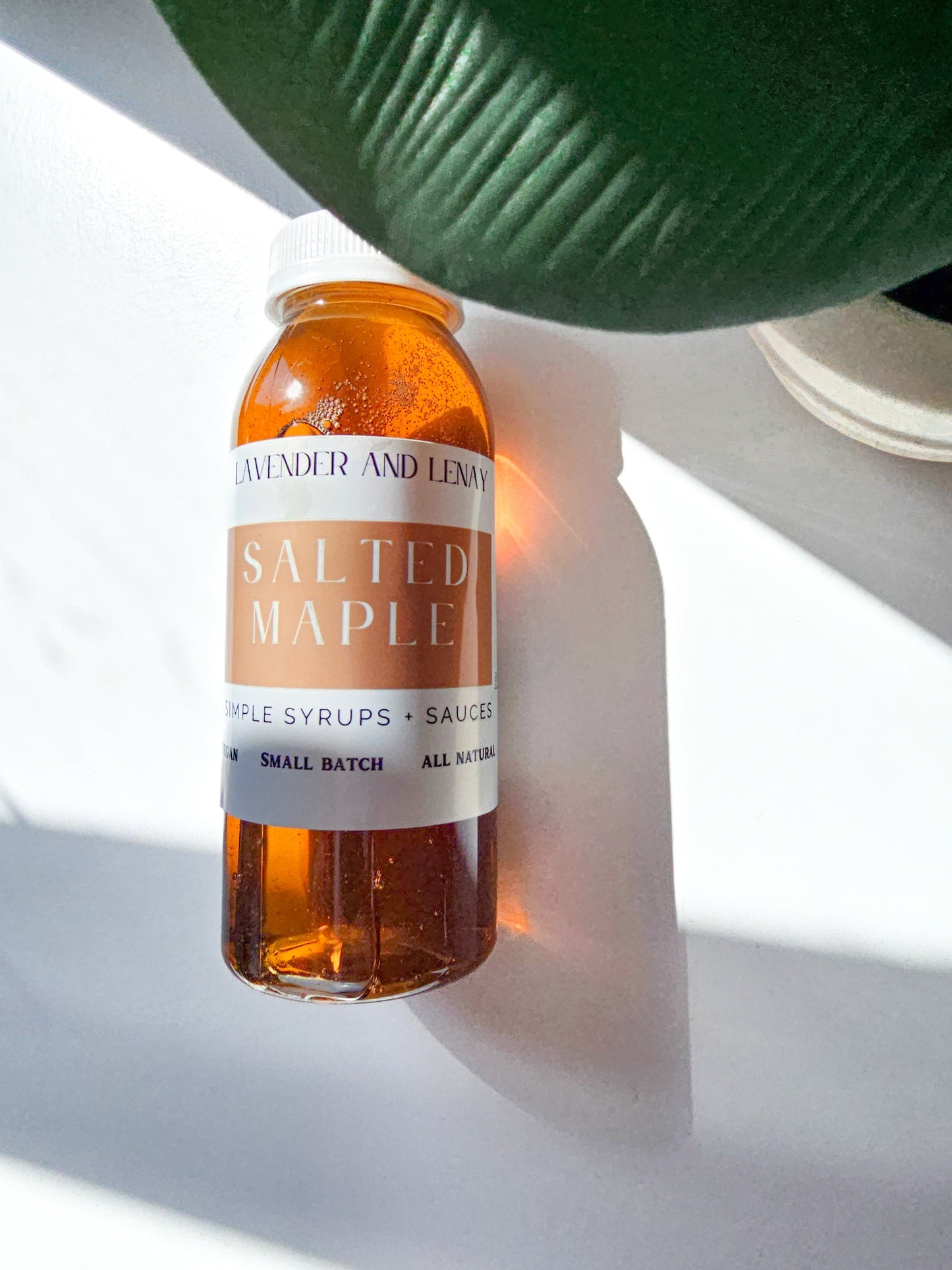 Salted Maple Rich Syrup, Hickory Sea Salt, Cozy Winter Coffee Syrup, Handmade, Small Batch