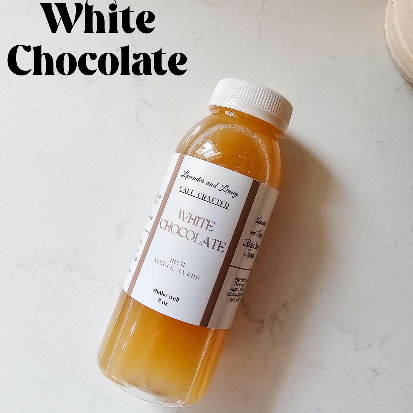 White Chocolate Mocha Rich Simple Syrup, Vegan, Cozy, Coffee 8, 16 oz