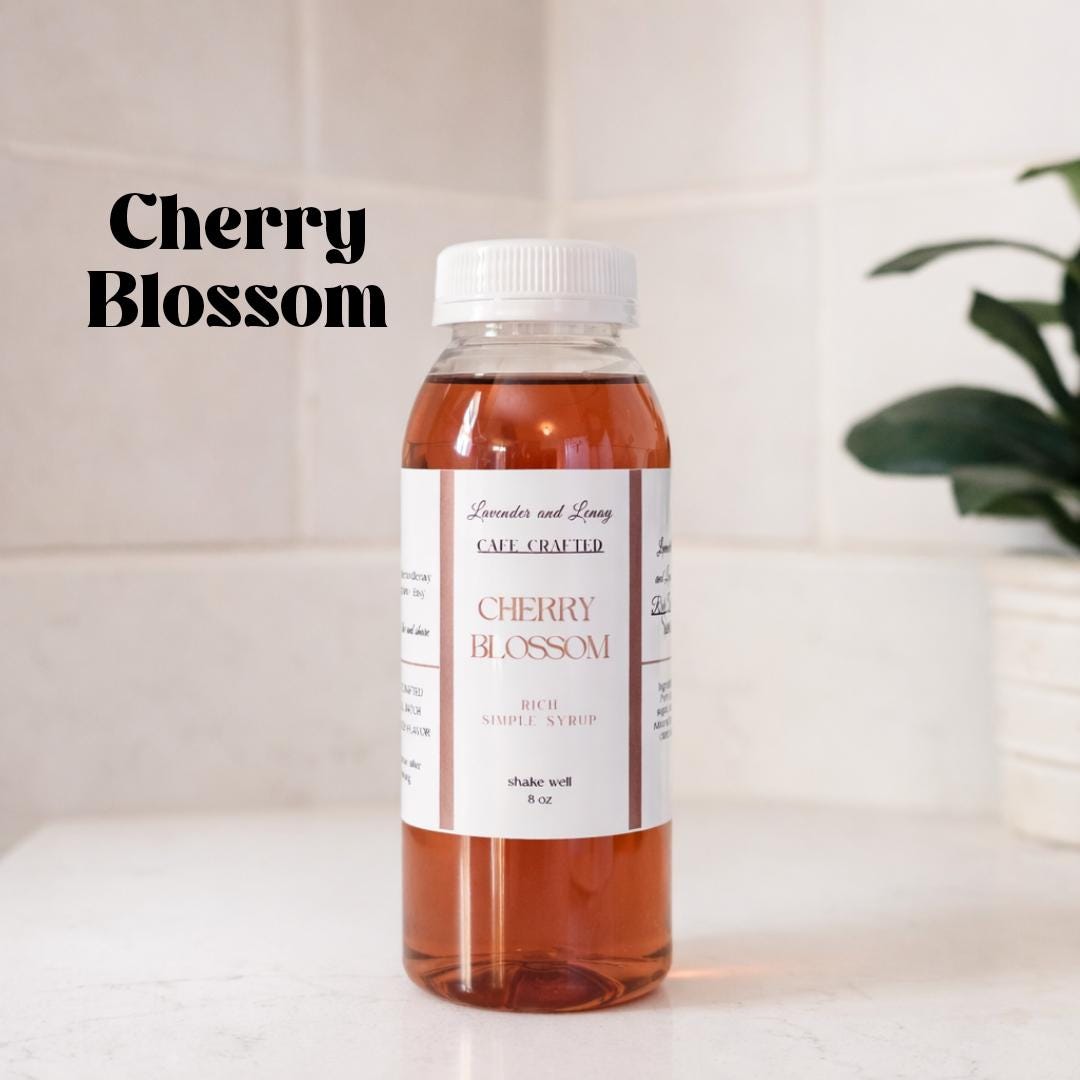 Cherry Blossom Rich Syrup, Sakura, Bright, Floral 8, 16 oz