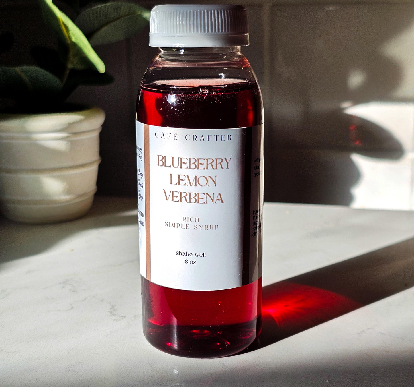 Blueberry Lemon Verbena Rich Syrup, Bright, Fruity, Citrus, 8, 16 oz