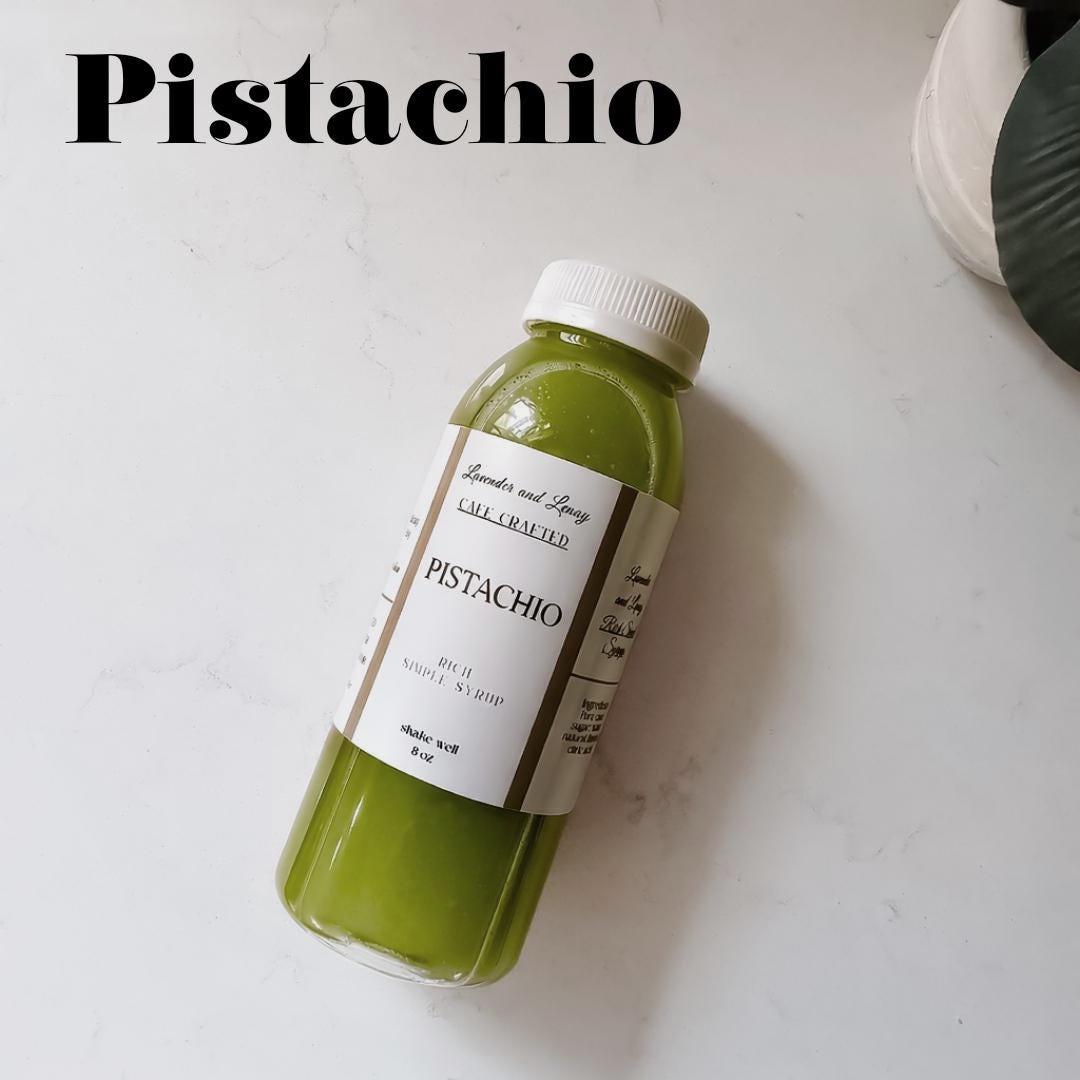 Pistachio Rich Simple Syrup, Vegan, Cozy, Coffee 8, 16 oz