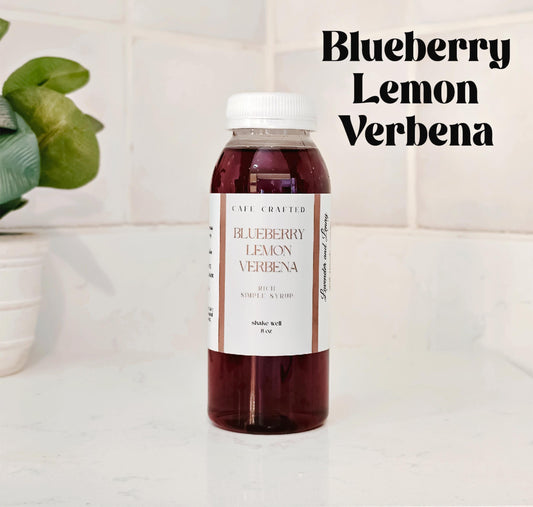 Blueberry Lemon Verbena Rich Syrup, Bright, Fruity, Citrus, 8 oz