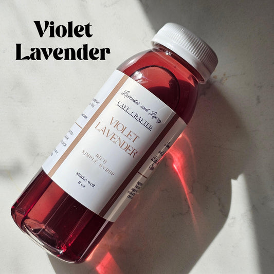 Violet Lavender Rich Simple Syrup, Floral, Soft, Delicate 8oz
