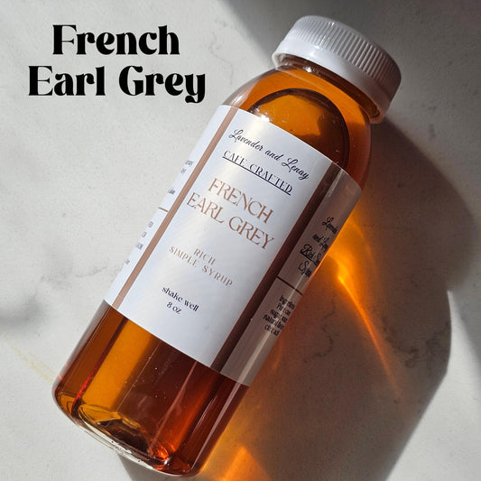 French Earl Grey Rich Simple Syrup, Floral, Citrus, Elegant, Bright 8oz