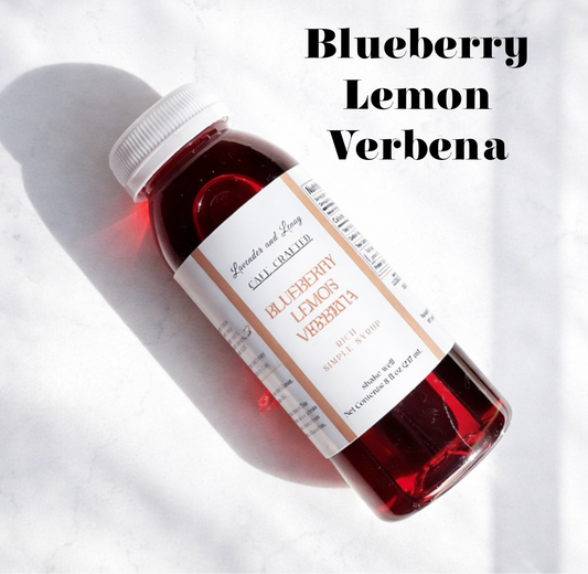 Blueberry Lemon Verbena Rich Syrup, Bright, Fruity, Citrus, 8, 16 oz